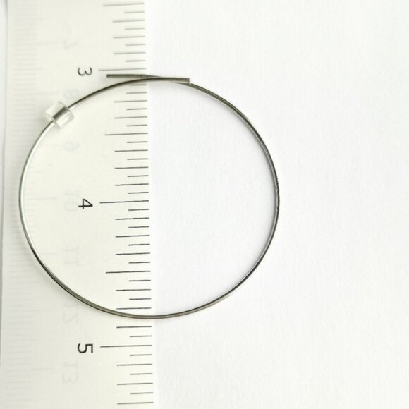 NEW sterling silver fine hoop earrings - Picture 2 of 10